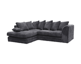 Mink Jumbo Cord 4 seater left Sofa