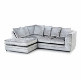 CRUSHED VELVET CORNER SOFA