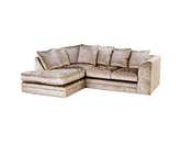 MInk Crush Velvet 4 seater left corner Sofa