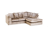 MInk Crush Velvet 4 seater right corner Sofa