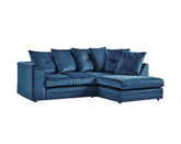 Sky Plush Velvet 4 seater right corner Sofa
