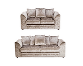 MInk Crush Velvet 3+2 seater Sofa