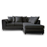 DYLAN PLUSH VELVET 4 SEATER SINGLE ARM CORNER SOFA