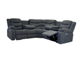 Napoli Grey Fabric Electric Recliner Corner Sofa