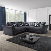 Shanon Corner Sofa Black/Grey