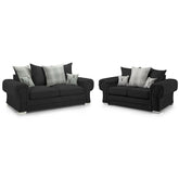 Verona sofa 3+2 Seater Scatter Back Black