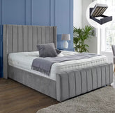 OTTOMAN GAS LIFT UP WINGBACK PANEL LINE BED