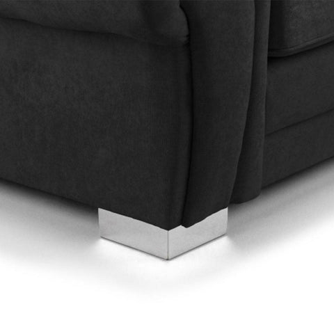 Verona Scatterback 5 seater fabric Sofa Black