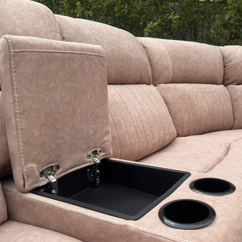 MNS Hannah Electric Recliner Corner Sofa Micro Fibre Fabric