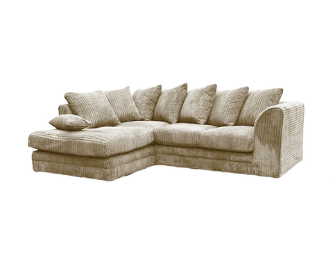 Camel Jumbo Cord 4 seater left Sofa