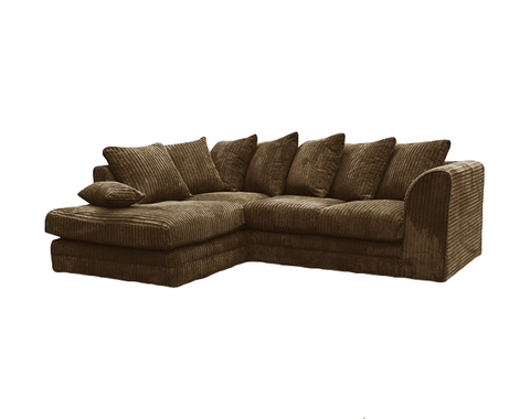 Mink Jumbo Cord 4 seater left Sofa