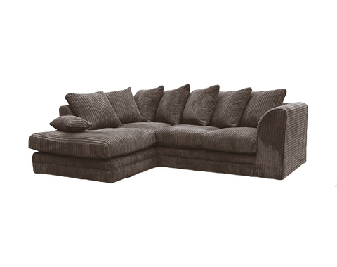 Grey Jumbo Cord 4 seater left Sofa