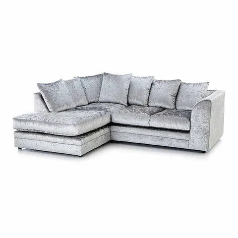CRUSHED VELVET CORNER SOFA