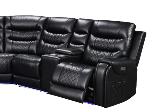 Forbes Electric Recliner Corner Leather Sofa