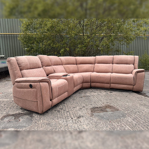 MNS Hannah Electric Recliner Corner Sofa Micro Fibre Fabric