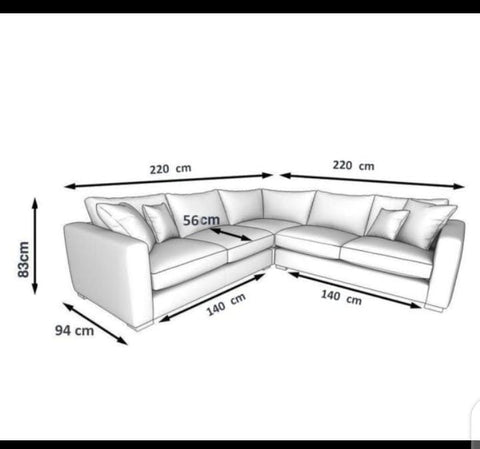 Mink Jumbo Cord 5 seater Sofa