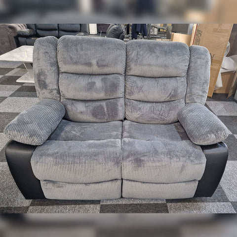 Rio Cord Fabric Recliner 3+2 Seater Sofa Grey