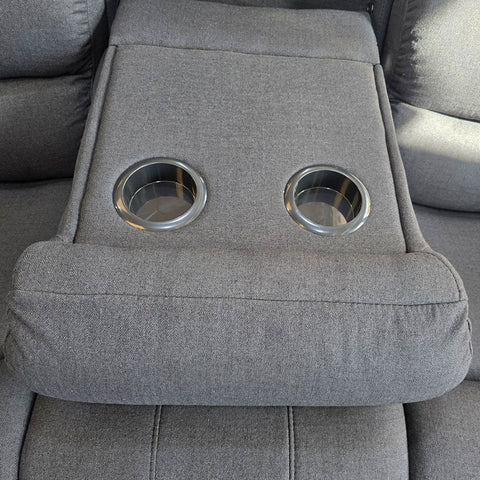 Roma Fabric Electric Recliner Sofa 3+2-Seater With USB/LED/Cup Holder