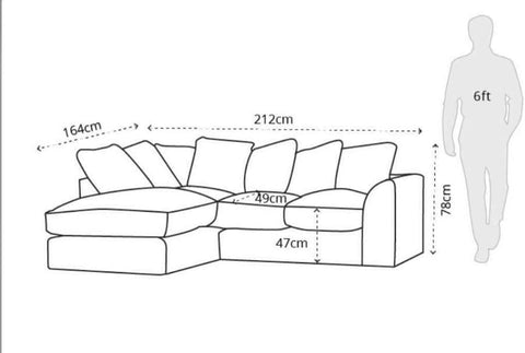 CHENILLE CORNER SOFA