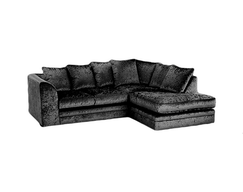 MInk Crush Velvet 4  seater right corner Sofa
