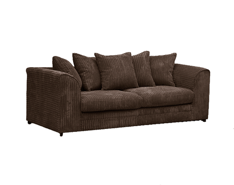 Chocolate Jumbo Cord 3 seater Sofa