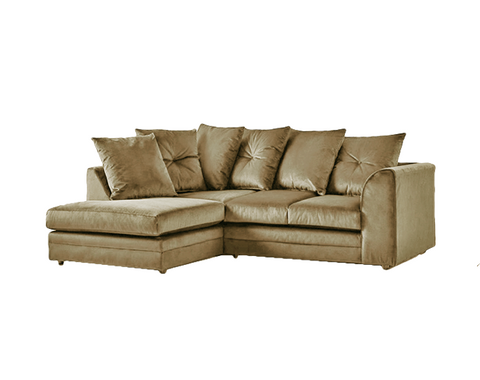 Sky Plush Velvet  4 seater left corner  Sofa