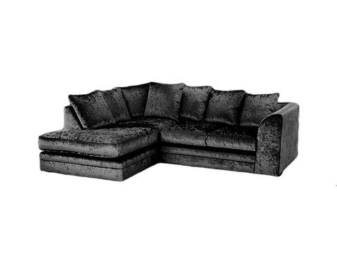 MInk Crush Velvet 4  seater left corner Sofa