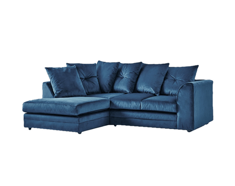 Sky Plush Velvet  4 seater left corner  Sofa