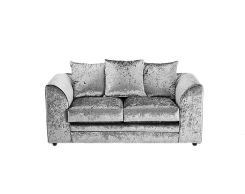 Silver Crush Velvet  2 seater Sofa