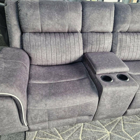 MNS Hannah Electric Recliner Corner Sofa Micro Fibre Fabric