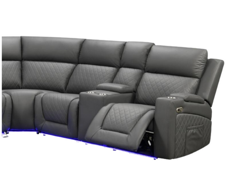 Foster Electric Recliner Corner Leather Sofa