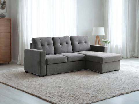 Francesca L Shape Sofa Bed Grey With Storage