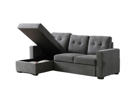 Francesca L Shape Sofa Bed Grey With Storage