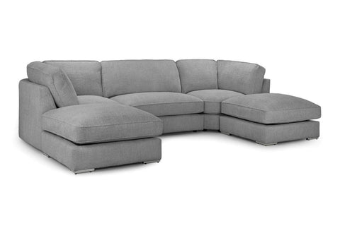 U-SHAPE BOUCLE/ TEDDY FABRIC SOFA