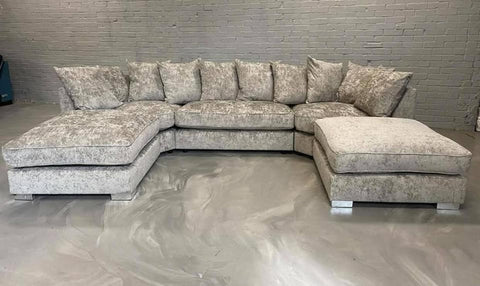 LARGE BISHOP U-SHAPE SOFA – SPACIOUS LUXURY WITH REMOVABLE STOOLS!