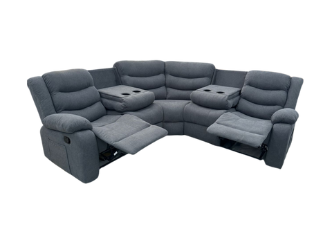 Sorrentino Grey Fabric Corner Sofa