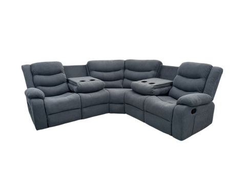 Sorrentino Grey Fabric Corner Sofa