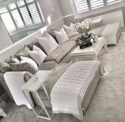 The Bishop Luxe U-Shape Sofa — Comes with 2 Giant Removable Stools!