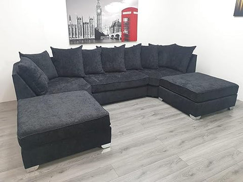 LARGE BISHOP U-SHAPE SOFA – SPACIOUS LUXURY WITH REMOVABLE STOOLS!