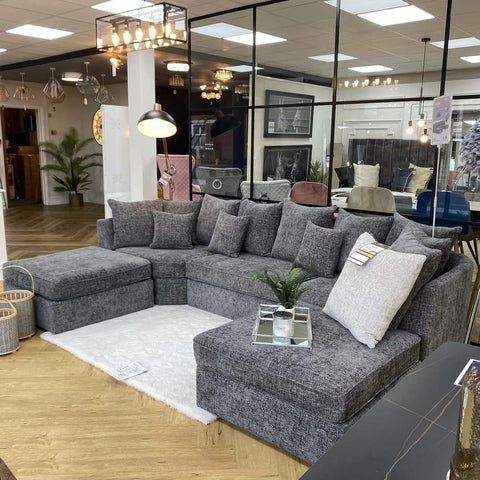 The Bishop Luxe U-Shape Sofa — Comes with 2 Giant Removable Stools!