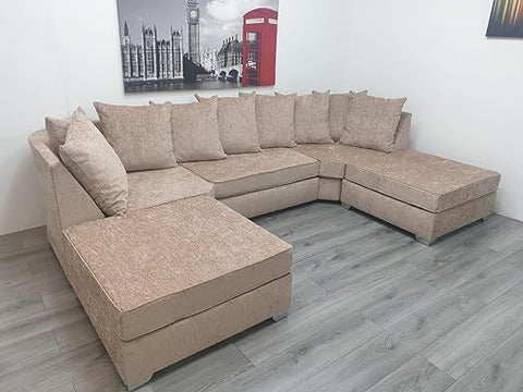 LARGE BISHOP U-SHAPE SOFA – SPACIOUS LUXURY WITH REMOVABLE STOOLS!