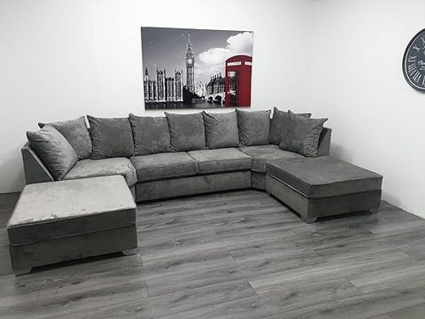 LARGE BISHOP U-SHAPE SOFA – SPACIOUS LUXURY WITH REMOVABLE STOOLS!