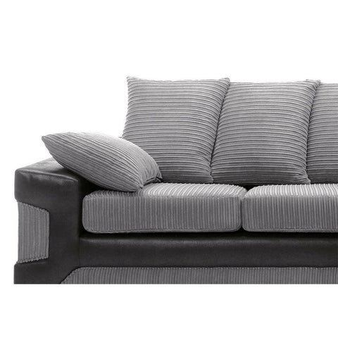 DINO CORNER SOFA GREY AND BLACK