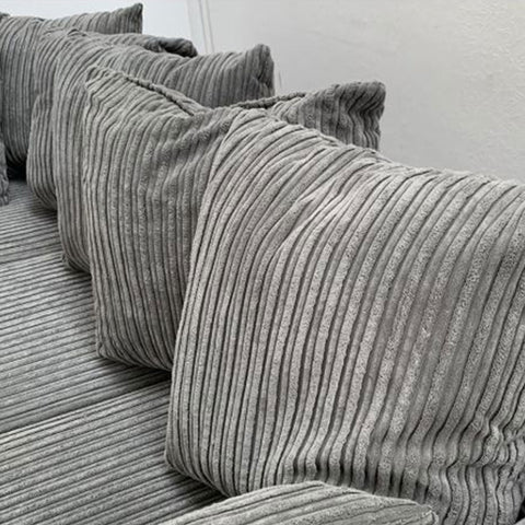 Dylan Jumbo Cord Corner Sofa Grey