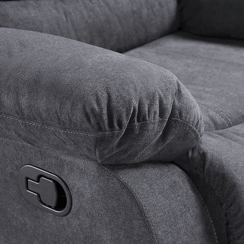 Roma Fabric Recliner Sofa Arm Chair Grey