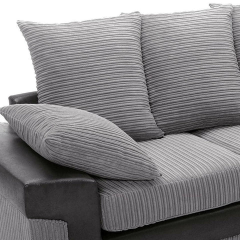 DINO CORNER SOFA GREY AND BLACK