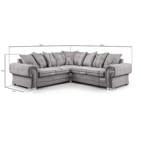 Verona scatter back corner sofa