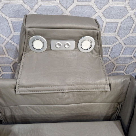 MNS Orlando Electric Recliners 3+2 Seater Leather Sofa (Black, Grey) /LED LIGHTS/WIRELESS CHARGER