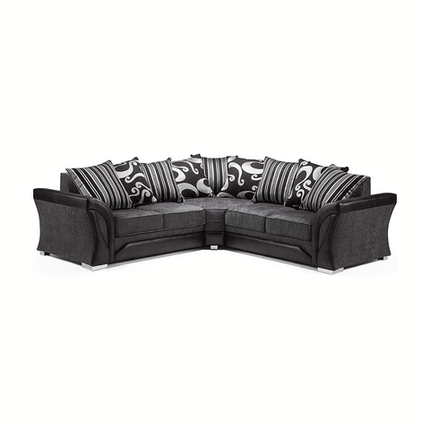 Shanon Corner Sofa Black/Grey