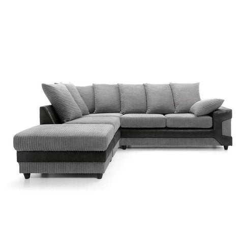DINO CORNER SOFA GREY AND BLACK